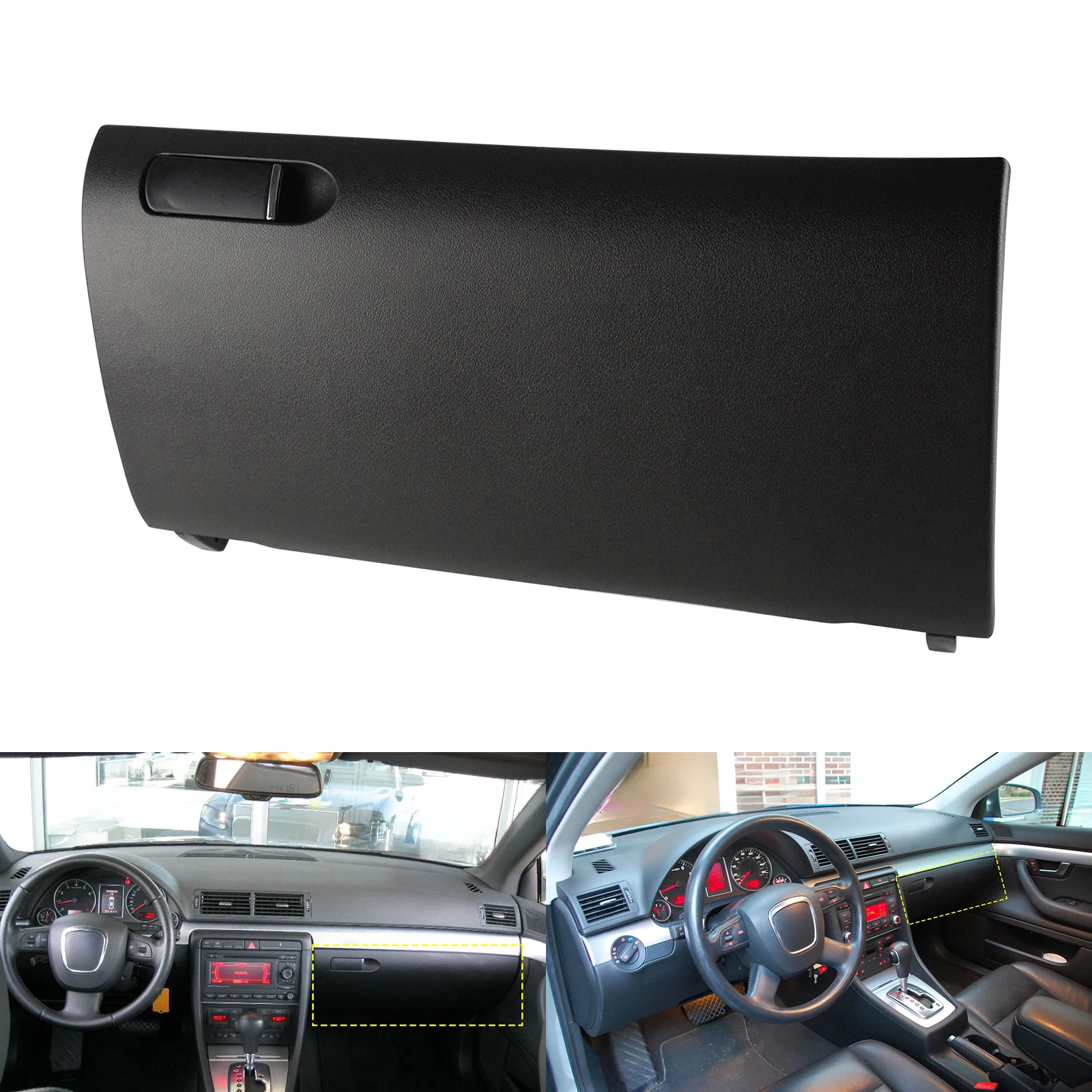 

OEM 8E1857124A Auto Glove Box Compartment Cover Plate Black for Audi A4 B6 B7 8E LHD Car Parts