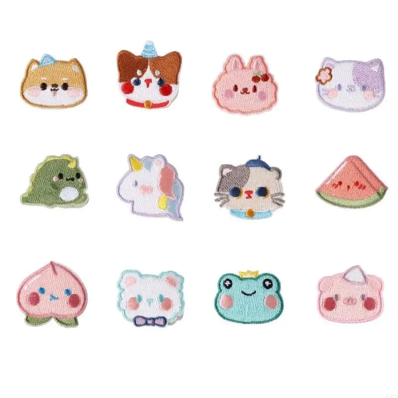 

L5YA 12pcs Animal Patches Sellydesive Patches Sticking Nosewing для шляпы для одежды и аксессуаров для ремонта одежды