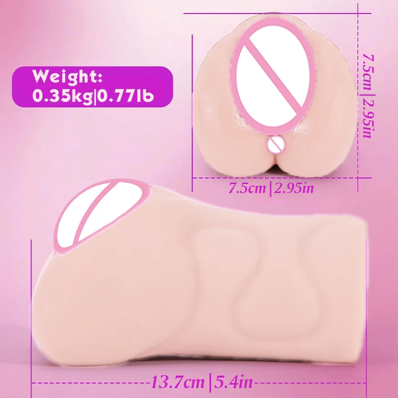 Realistic Female Torso Masturbator for Men, Soft Flesh Tone Silicone Butt Toy, Curvy Waist Hips, Male Pleasure, Discreet Package view 4