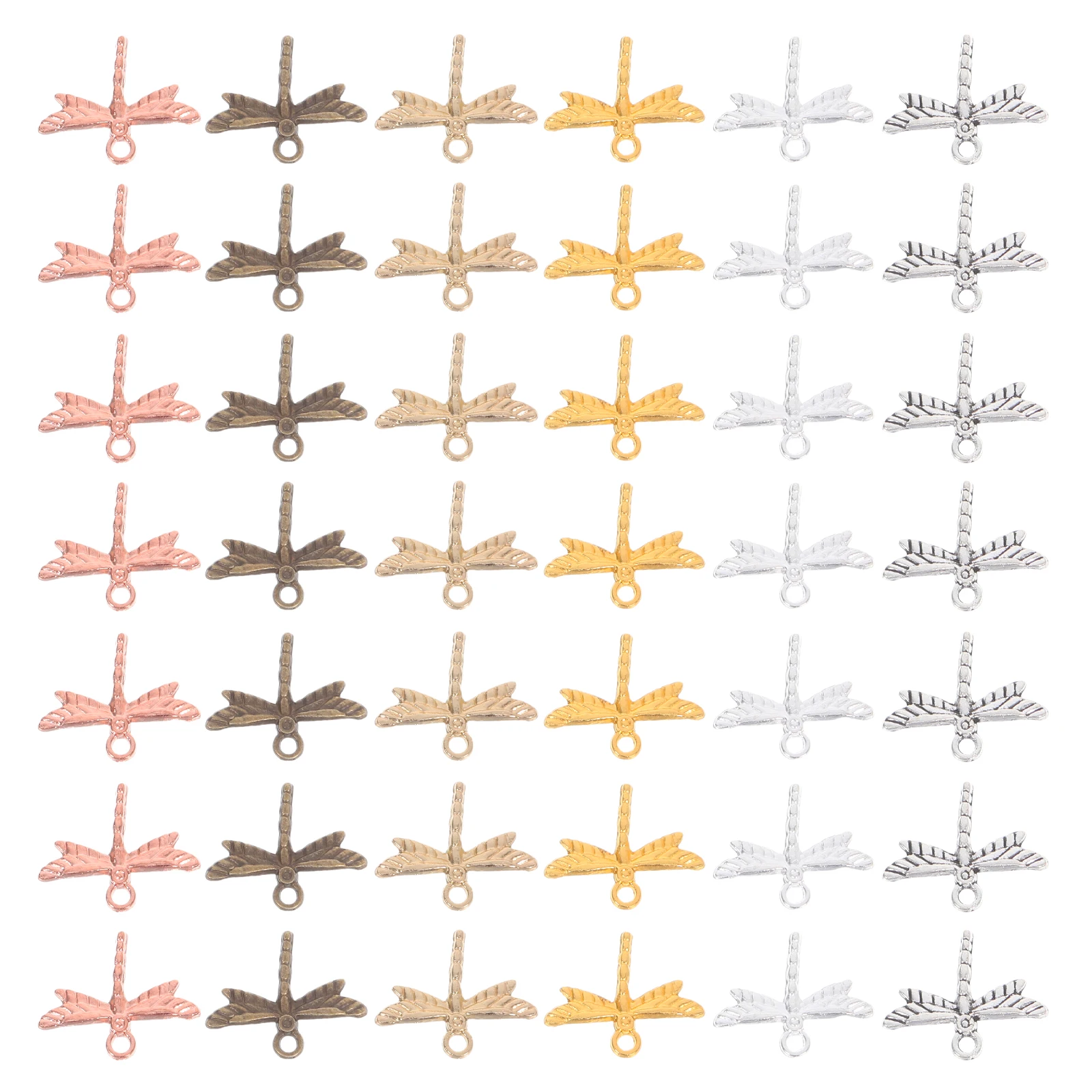 

120 PCS Retro Dragonfly Pendant Alloy Charms Pendants Theme Dangle DIY Earrings