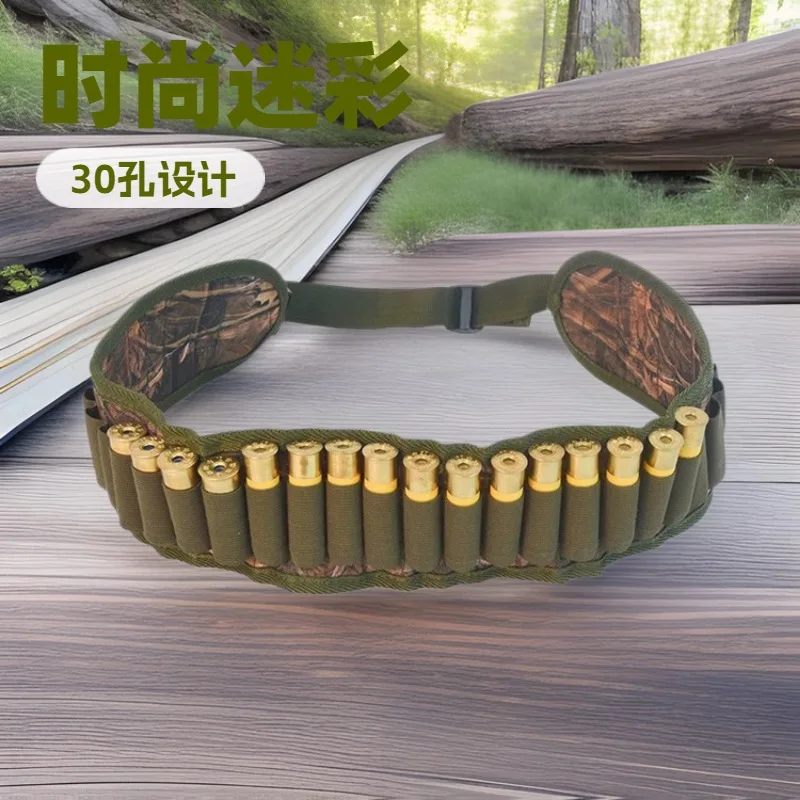 30-Pocket Tactical Belt, Multi-Functional Gun Belt Portable Outdoor Sports Belt with Pouch Tactical Gun Belt