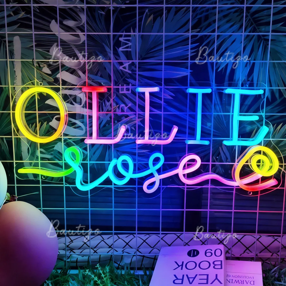 맞춤형 RGB LED 네온사인 - 결혼식, 파티, 바, 집 꾸미기, 생일 선물, 십대를 위한 개인 맞춤형 네온사인