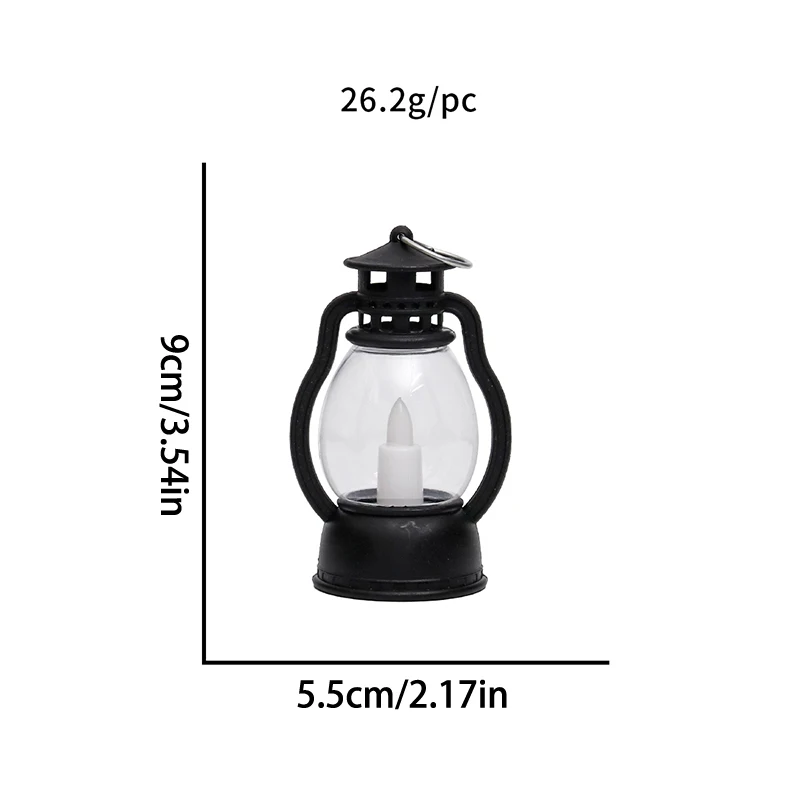 Skala 1:12 Retro Mini minyak tanah lentera miniatur lampu minyak DIY dekorasi rumah boneka aksesoris adegan ornamen berpura-pura bermain mainan anak-anak