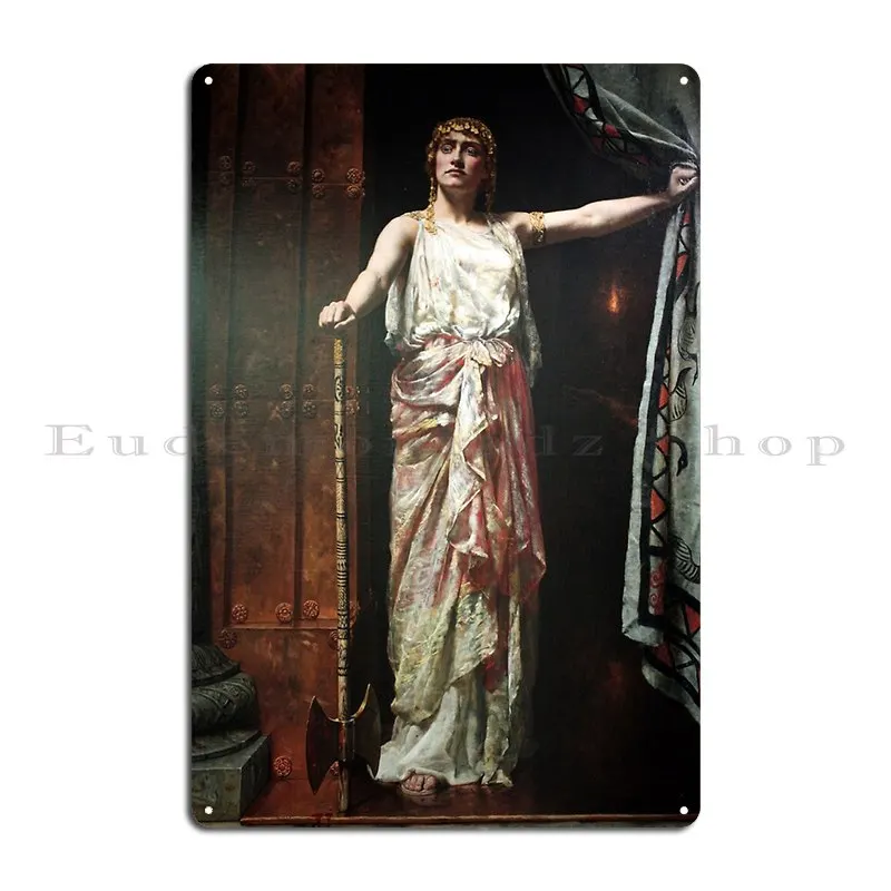 Clytemnestra John Collier Metal Signs Wall Decor Designer Club Home Plaques Tin Sign Poster