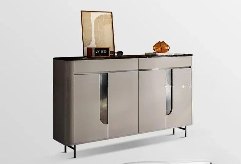 

X18 Итальянский минималистичный шкаф для обуви, домашний дверной светильник, роскошный домашний шкаф для хранения, современный простой шкаф для обуви из цельного дерева