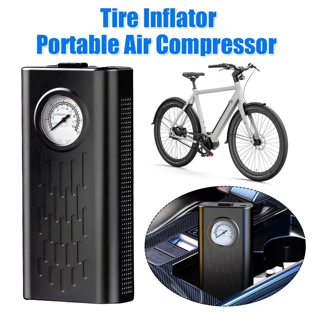Pointer Pressure Gauge Tire Inflator Smart Dial Display Wireless Portable Air Compressor Large Battery Capacity Handheld