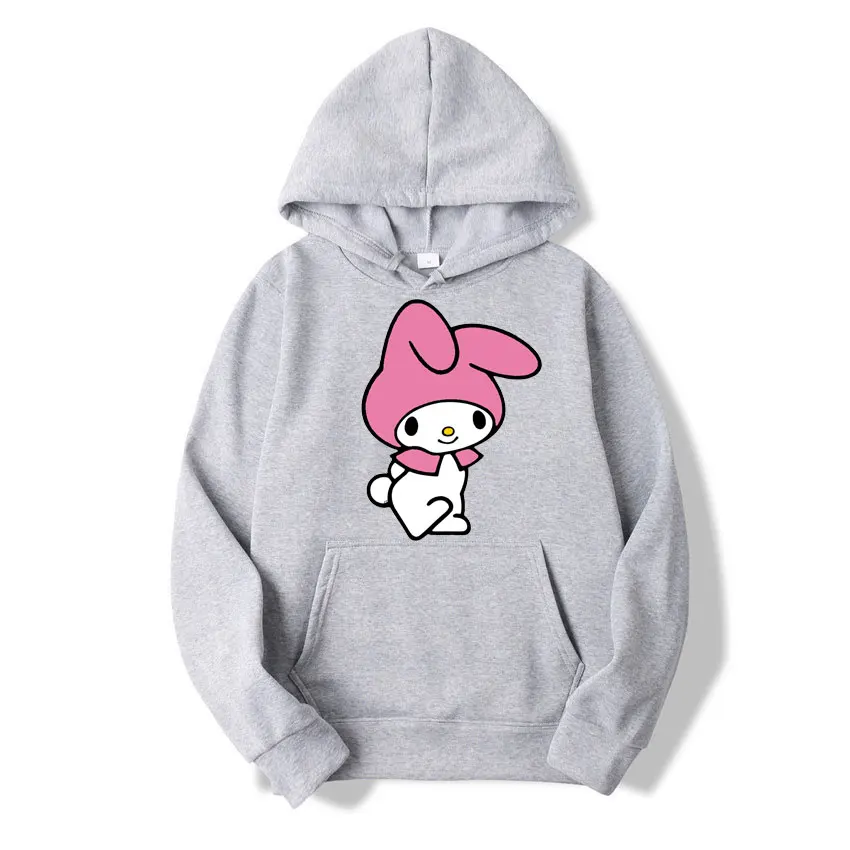 My Melody Cartoon Anime Women Pullover Tops Spring Autumn Men Hoodie 2024 New Fashion Pink Sports Couple Sweatshirt Clothes