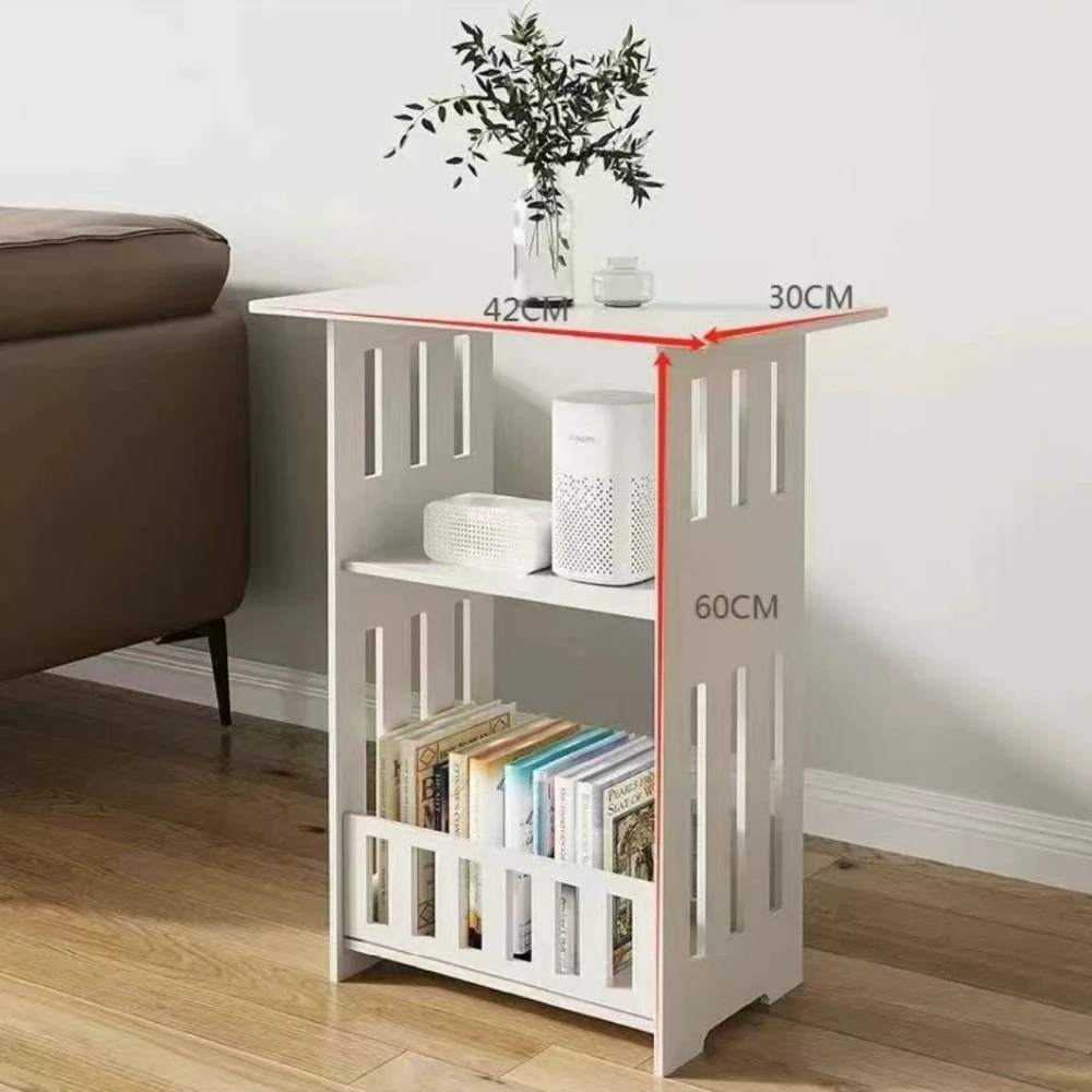 Nordic Style Wooden Storage Table Portable Mini Square Design Coffee Table Multipurpose for Bedside Living Room Office Organizer