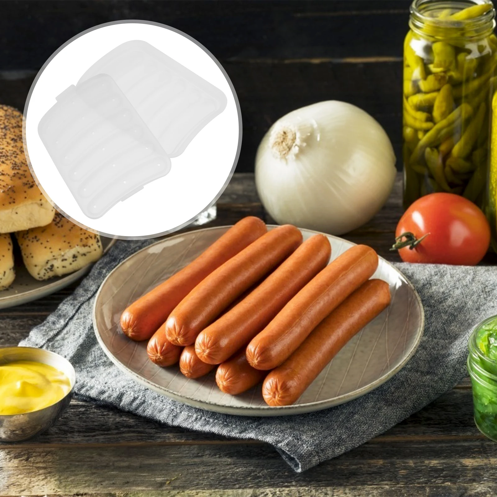 

1pc Silicone Sausage Diy Hot Dog Making Tool Non-Stick Easy Clean Baking Tray For Homemade Meat Sausage Mold Silicone