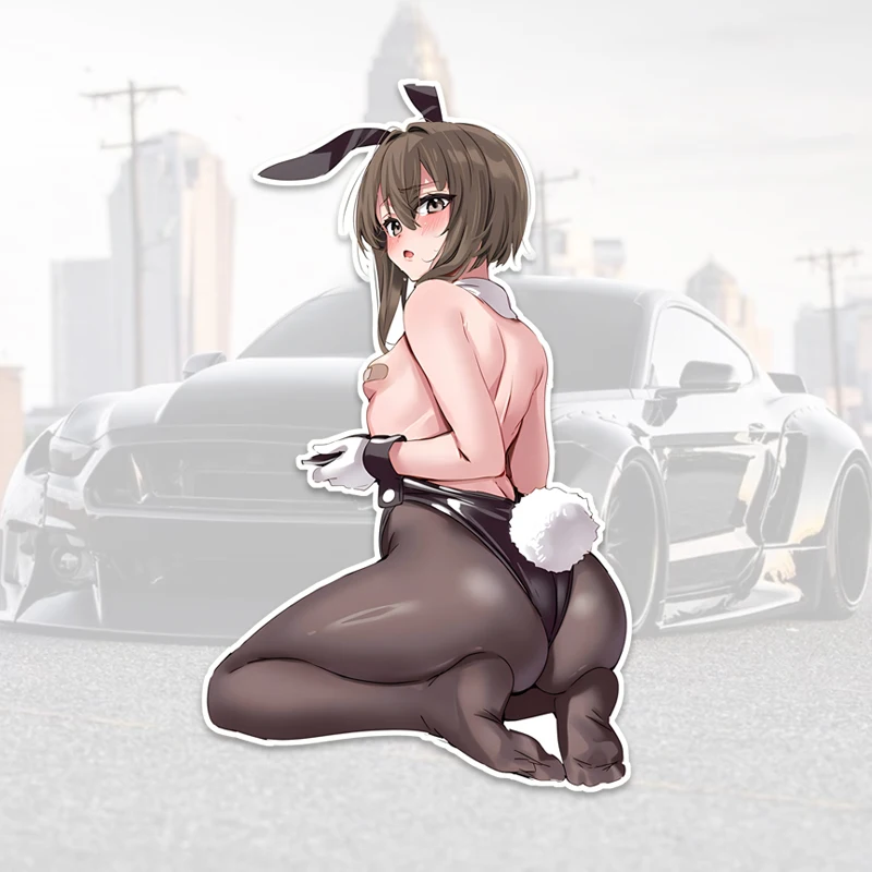 Dm31 Аниме Кролик Девушка Виниловая Наклейка Для Автомобиля Водостойкая Крышка От Царапин Креативная Автомобильная Наклейка В...