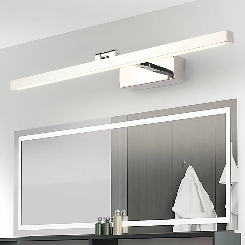 Luz Led acrílica moderna de acero inoxidable para espejo, luz de pared interior para baño, hogar, Club, KTV, L40cm, L50cm, L60cm, L70cm, L90cm