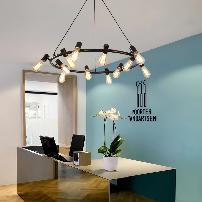 Nordic Living Room Pendant Light Loft Round Dining Industrial Style Modern Minimalist Elegant Hanging Lamp Home Decor Changeable