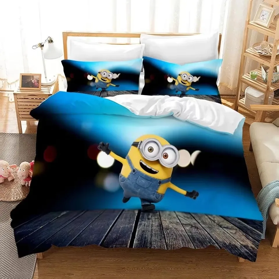 Despicable Me Minions Bedding Sets Comforter Cover Bed Cover Duvet Cover Pillow Case 2-3 Pieces Sets Kids Adult Bedroom Decor