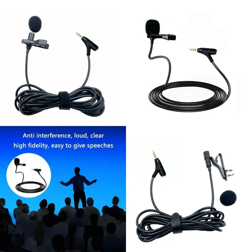 

R53C Corded Lavalier Microphone with 3.5mm Connection Collar Clip Mic for Voice Amplification and Clearly Auditory
