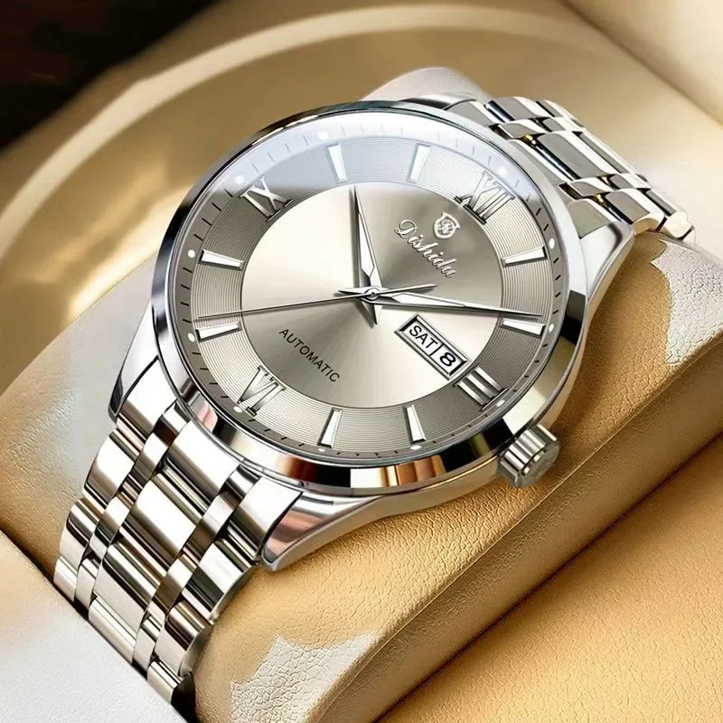 New Men's Mechanical Watch Waterproof Luminous Calendar Vibrant Live Broadcast Popular One-Piece Agent Business Style