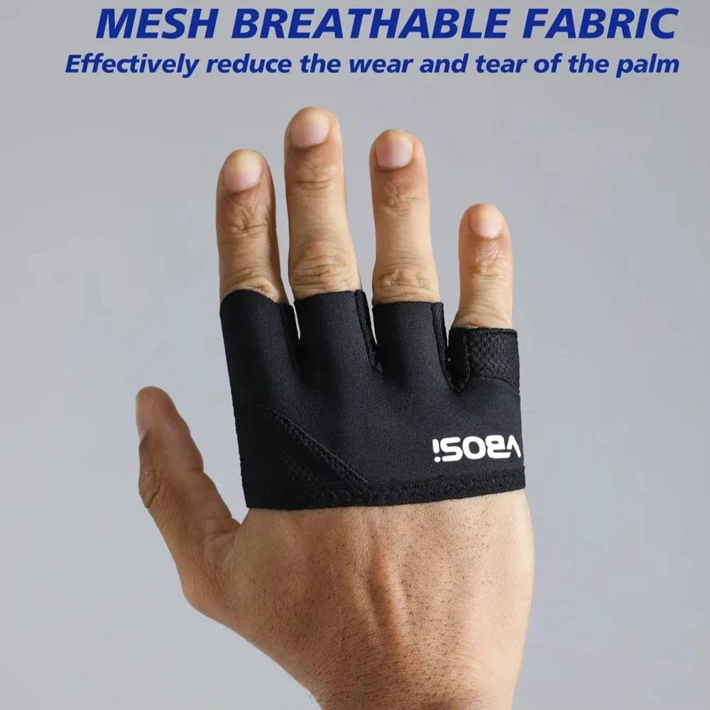 

1 Pair Four-Finger Pilates & Aerial Yoga Gloves - Anti-Callus Non-Slip Breathable Half-Finger Gloves with Wrist Guard