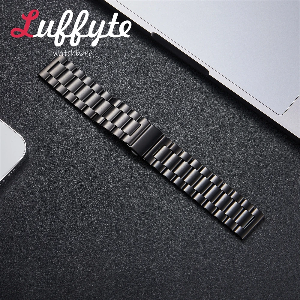 Edelstahl-Uhrenarmband im Business-Stil, 20 mm, 22 mm, Uhrenzubehör, Ersatz-Herrenarmband