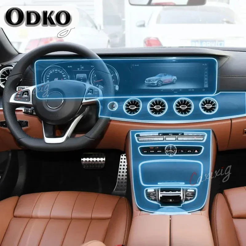 

For Mercedes Benz MB W213 E-Class 2016-2018 Car Interior Center console Transparent TPU PPF Protective film Anti-scratch Repair