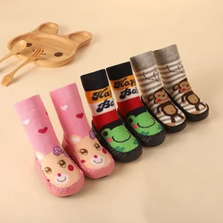 Baby Winter Socks with Rubber Soles Infant Newborn Baby Girls Boys Children Floor Socks Shoes Anti Slip Soft Sole Socks for 0-2Y