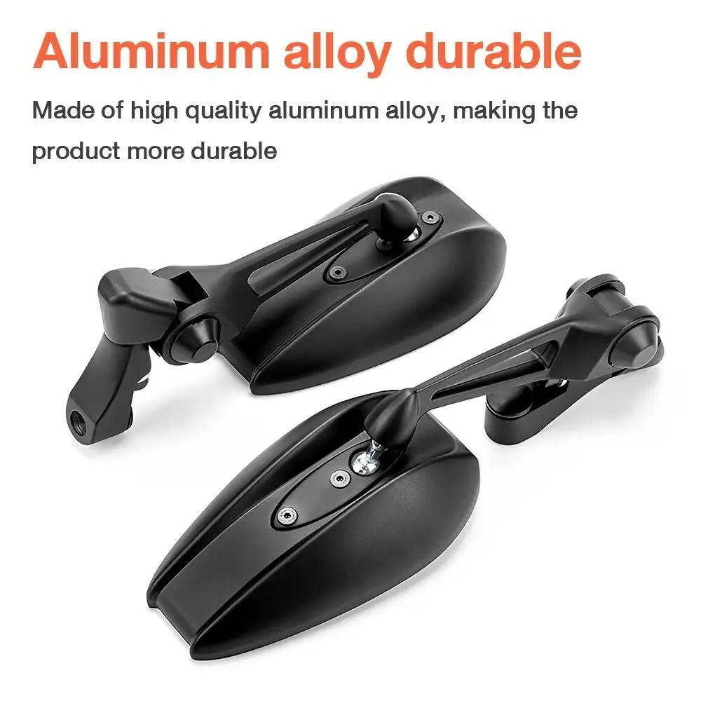 Universal Napoleon Aluminum Alloy Side Mirror HD Non-Graded Rearview Mirror Adjustable Clean Lens Motorcycle Accessories
