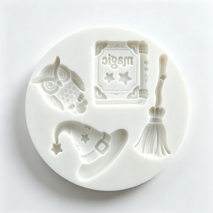 Magic Book Owl Silicone Sugarcraft Mold Cupcake Baking Mould Fondant Cake Decorating Tools