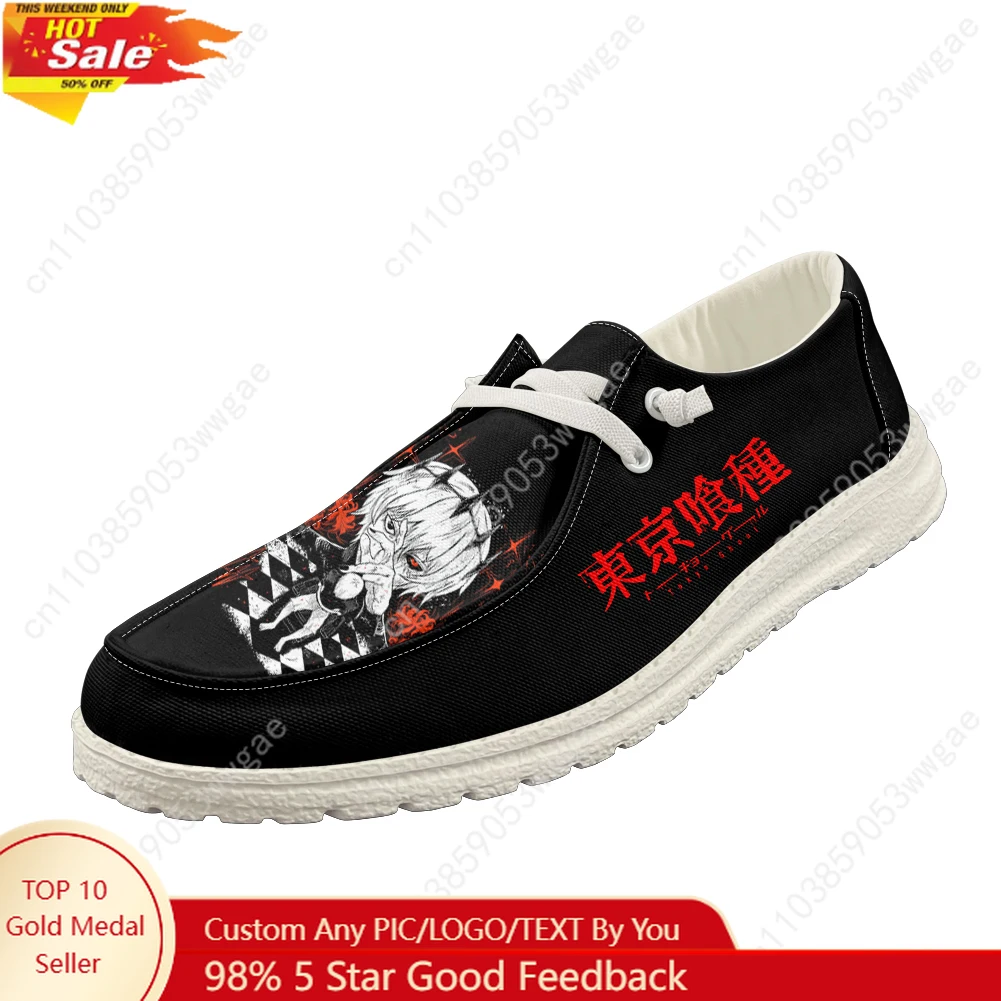

Tokyo Ghoul Casual Shoes Men Women Breathable Flat Footwear Casual Indoor Outdoor Lightweight Shoe Anime Customized Couple Shoes