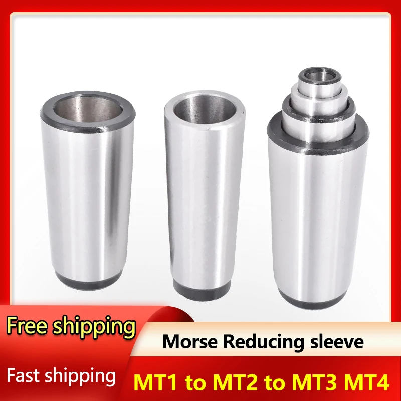 

Reducing Sleeve MT1 to MT2 to MT3 MT4 MT5 Flat Tail Morse Drill Sleeve Tapered Shank Drill Milling Lathe Transfer Chuck