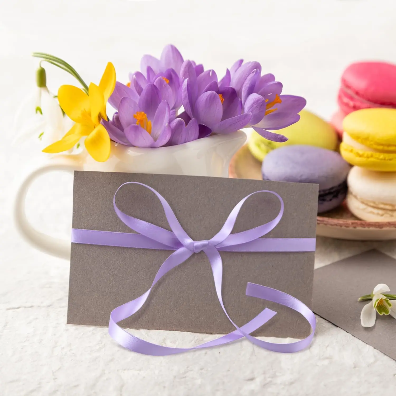 6 Rollen 150 Yards 3/8 Zoll sortiertes einfarbiges Satinband für Hochzeitseinladungen, Blumensträuße, Geburtstagsfeiern, DIY-Geschenkverpackungen – Detail 16