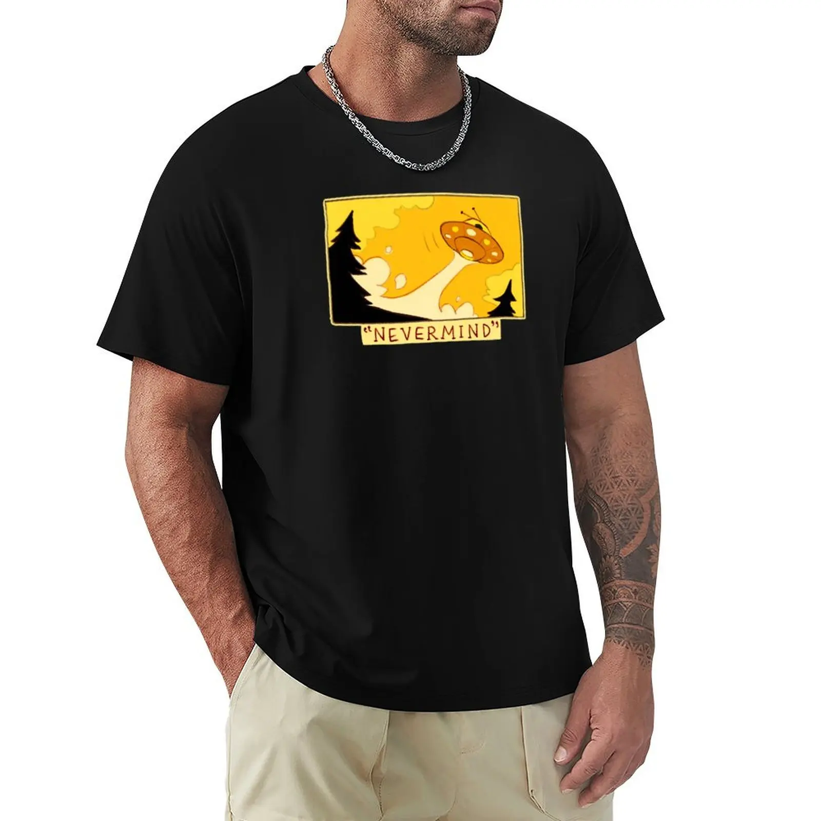 T-shirt décontracté à imprimé graphique Disappointed UFO