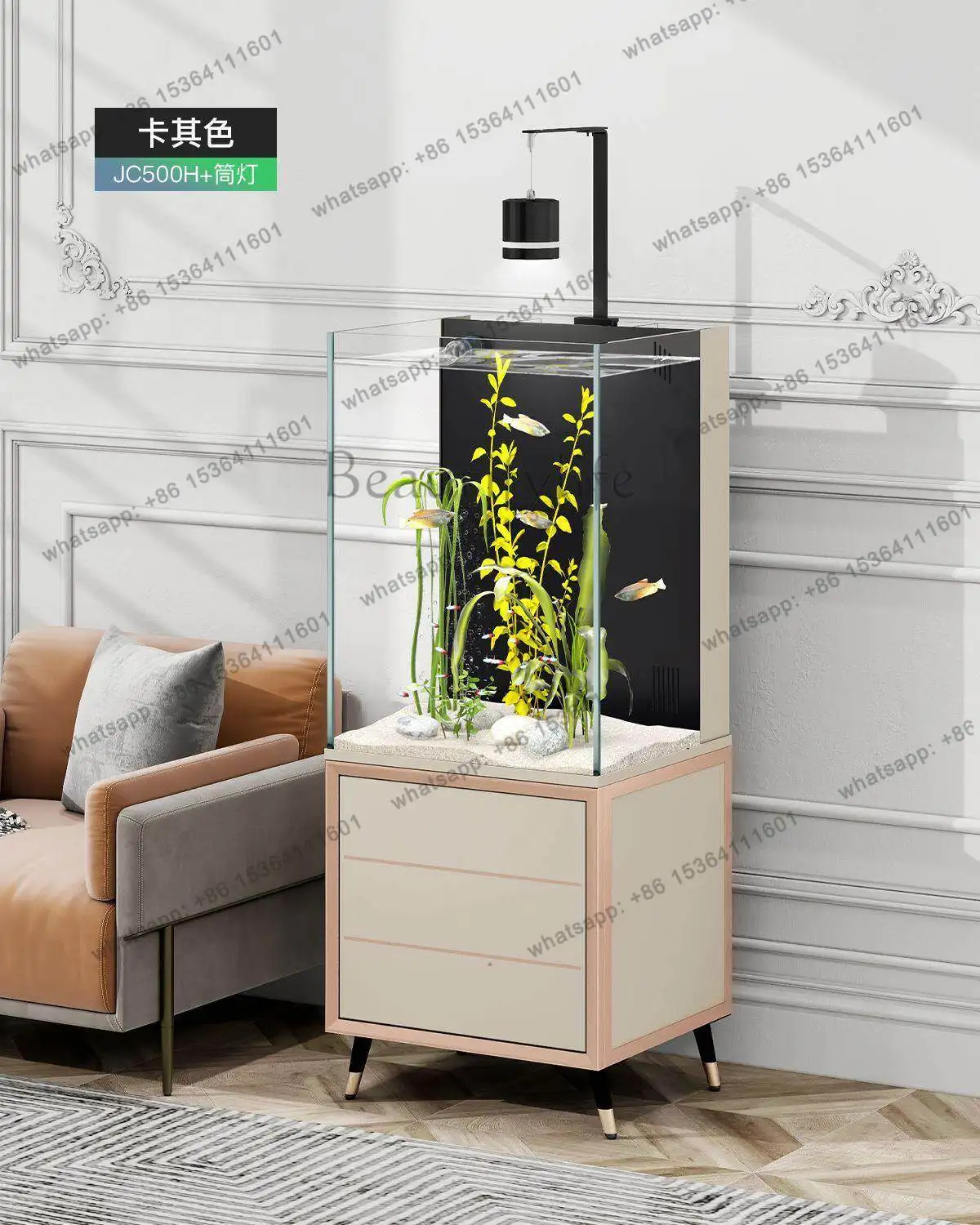 9Series Fish Tank Household Small and Medium-sized Ultra-white Back Filter Aquarium Ecological Landscaping Aquatic Plant Tank