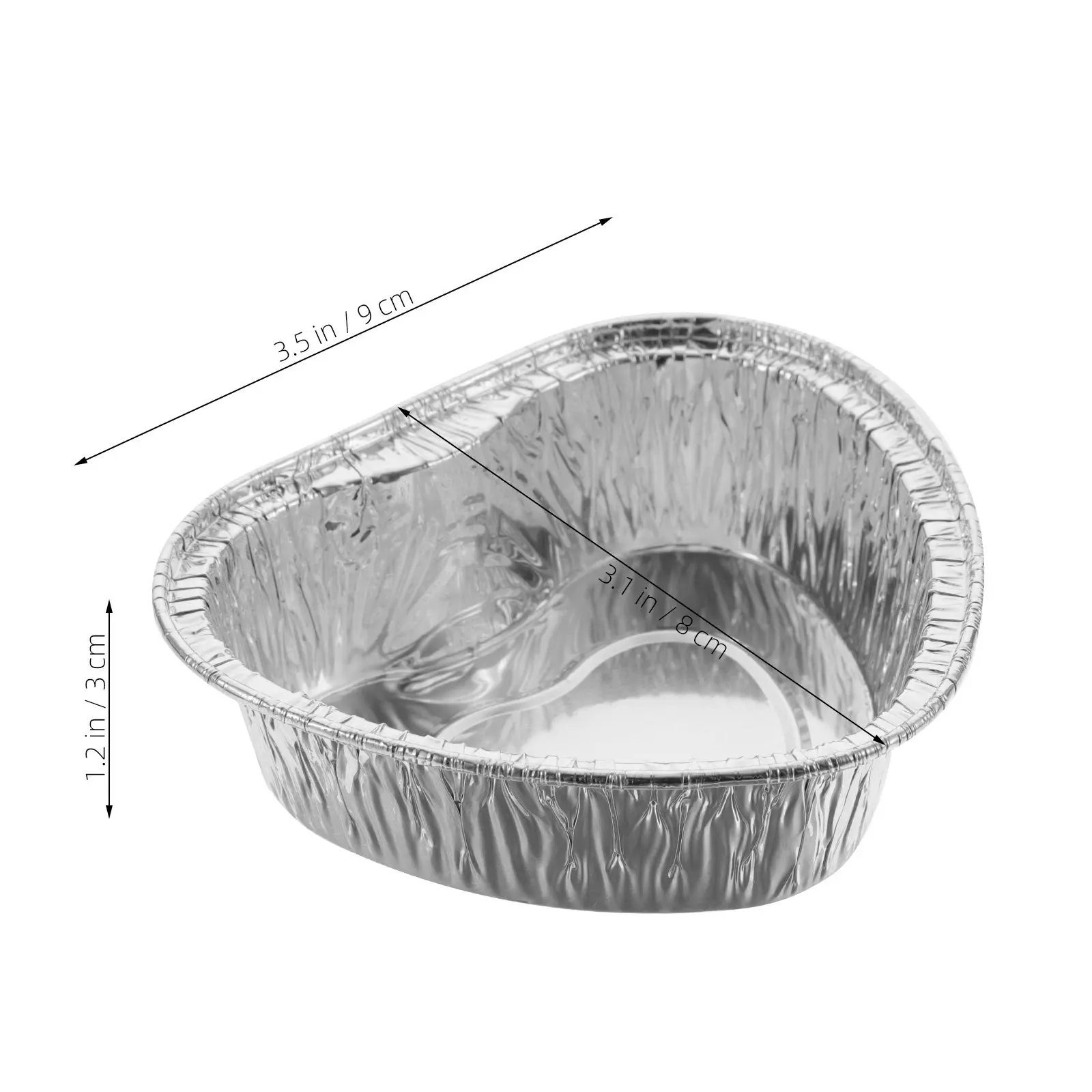 100Pcs Disposable Aluminium Foil Cups Pudding Molds Baking Liners Heat Resistant Compact Easy Carry for Housewarming Parties view 5