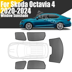 Sun Shade Shield For Skoda Octavia 4 2020 2021 2022 2023 2024 2025 Windshield Blind Curtain Rear Side Window Sun Shade Visor