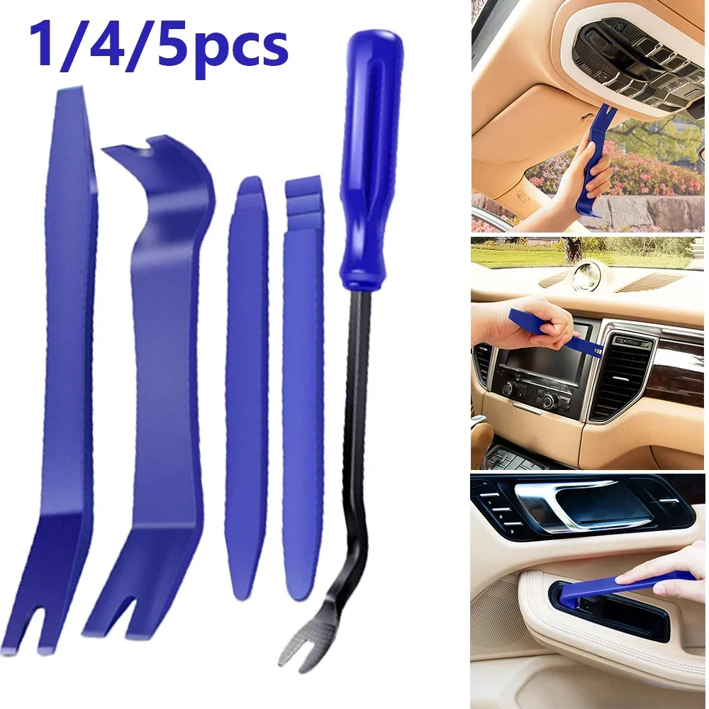 

1/4/5pcs Car Audio Trim Removal Tool Kit Anti-Scratch Car Door Clip Panel Trim Radio Dash Audio Removal Installer Repair Pry Kit