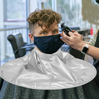Men Shaving Bib Foldable Haircut Cape Cutting Barber Adult Water Proof Beard Trimming Catcher Capes Stylist Folding Hair Cutting