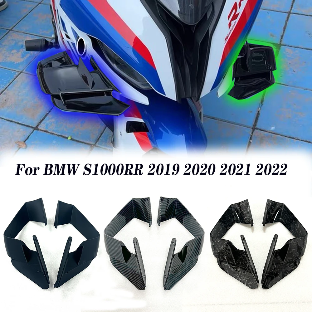 

S 1000RR 2019-2022 фиксированное крыло для BMW S1000RR S1000 RR 2019 2020 2021 2022 обтекатель крыло передний спойлер из АБС-пластика