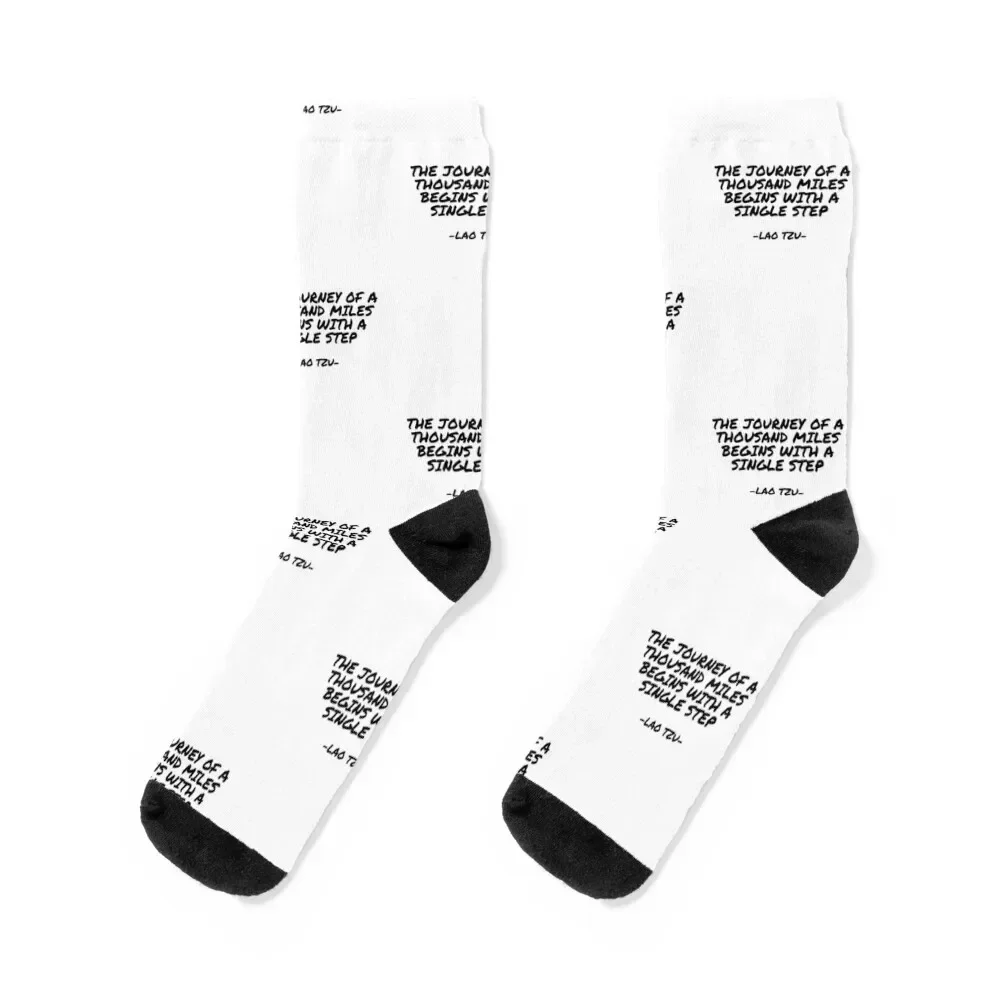 

Lao Tzu - The journey of a thousand miles begins with a single step Socks man floor gifts summer Socks For Man Women's