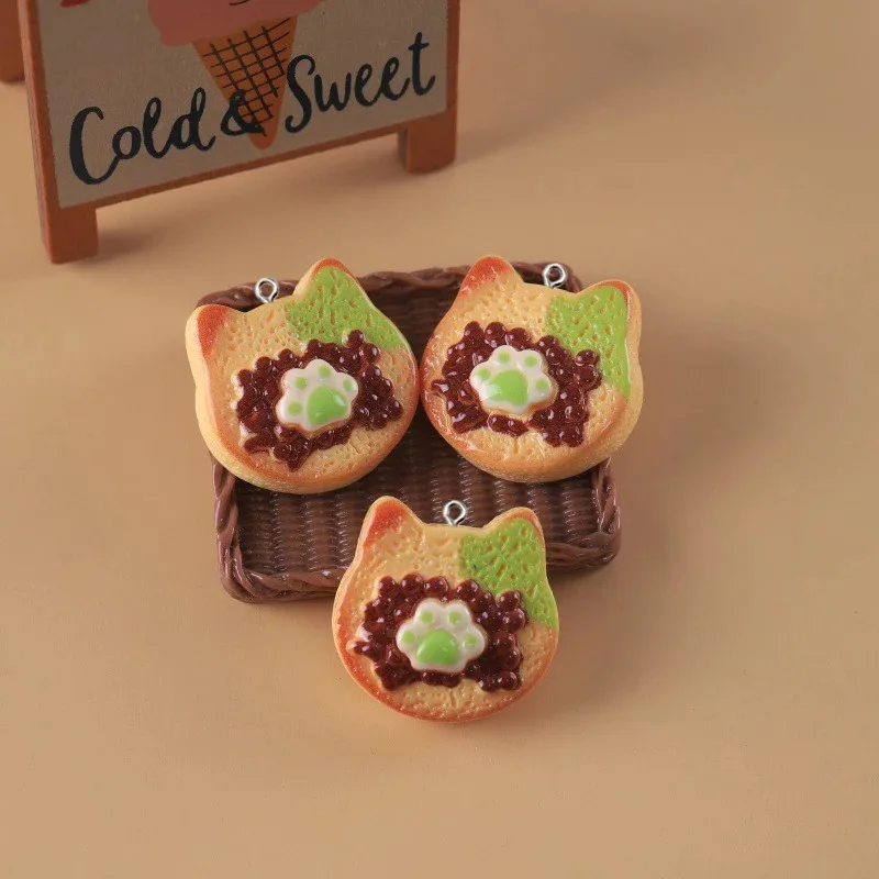 10 قطعة أرنب لطيف الدب الخبز شكل الراتنج السحر الحيوان شكل نخب الكوكيز المعلقات ل أقراط سلاسل المفاتيح DIY بها بنفسك صنع المجوهرات