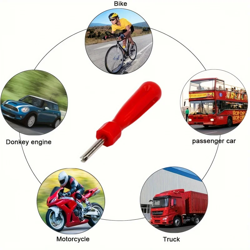 

1Pc Car Bicycle Slotted Handle Tire Valve Stem Core Remover Screwdriver Car-styling Accessories Car Tire Repair Install Tools