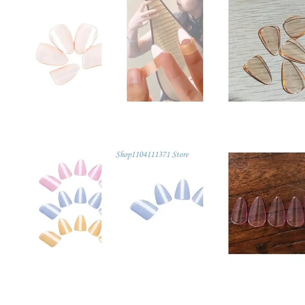 Professional Pipa Nails Picks Playing Accessories Featuring Secure Fit And Smoother Edges For Rapid Strumming Techniques
