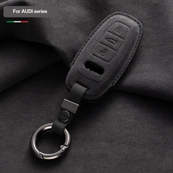 Suede Car Key Case Cover Shell For Audi Q7 Quattro A8 Quattro A1 A3 8P A4 A5 A6 A7 S3 S4 S5 S7 S8 R8 Q2 Q3 Q5 Q8 TT RS3 RS6