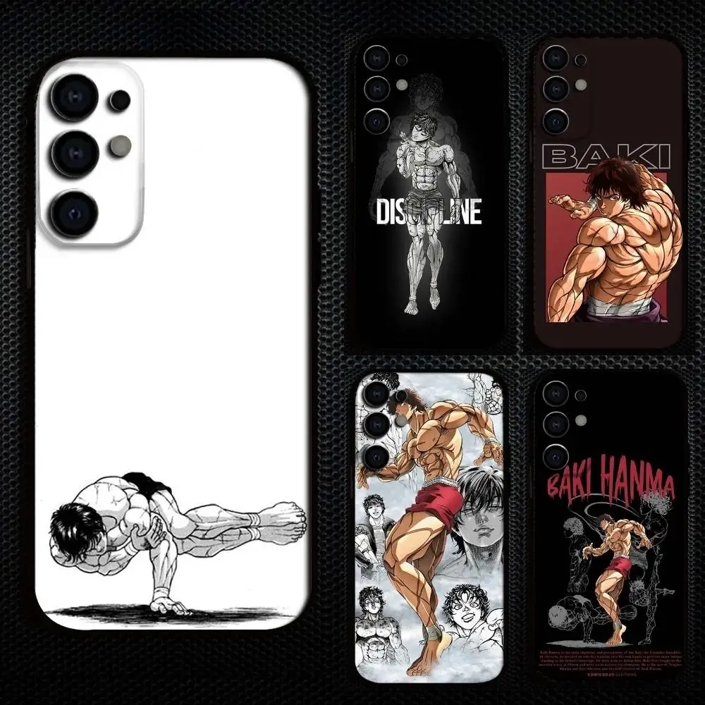 

B-Baki H-Hanmas Anime Phone Case For Samsung S25,S24,S21,S22,S23,S30,Ultra,S20,Plus,Fe,Lite,Note,10,9,5G Black Cover