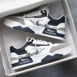 Męskie buty na co dzień modne buty oddychające sneakersy dla mężczyzn nowe męskie na zewnątrz wygodne, wulkanizowane płaskie buty obuwie spacerowe przyczółki 동화