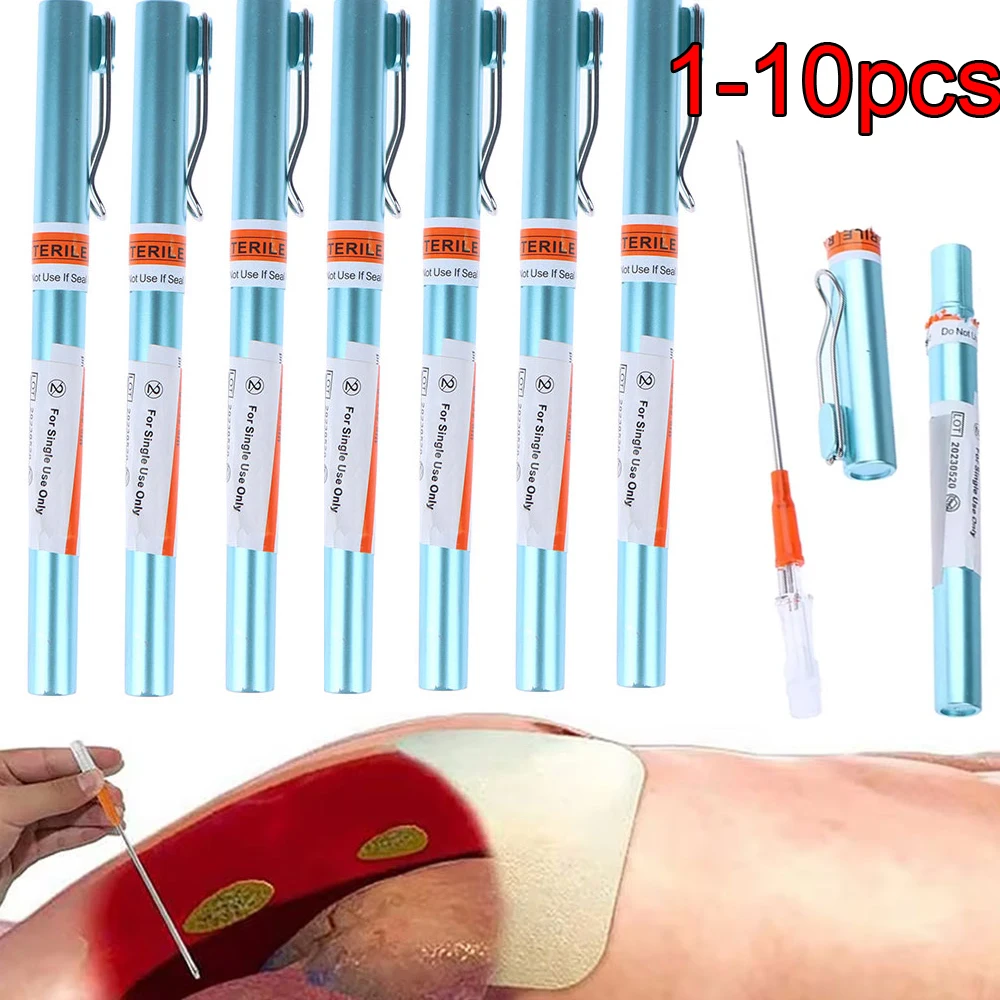 1-10set Emergency Equipment First Aid Kit Tension Pneumothorax Thoracic Needle Medical Chest Decompression Needle