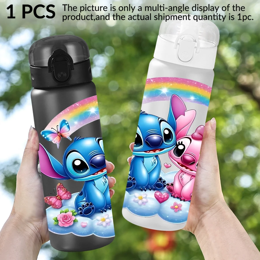 

1Pc Disney Stitch/Rainbow/Motif 26oz Plastic Water Bottle Sports Cup As Birthday/Back To School Gift