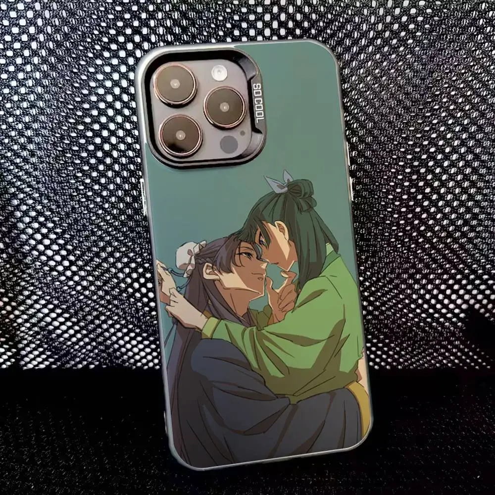 Jinshi Maomao Handyhülle für iPhone 16,15,14,13,12,11,8,7,Pro,Max,Plus,Mini,XS,SE Anti-Fall Schwarz Matt Hart