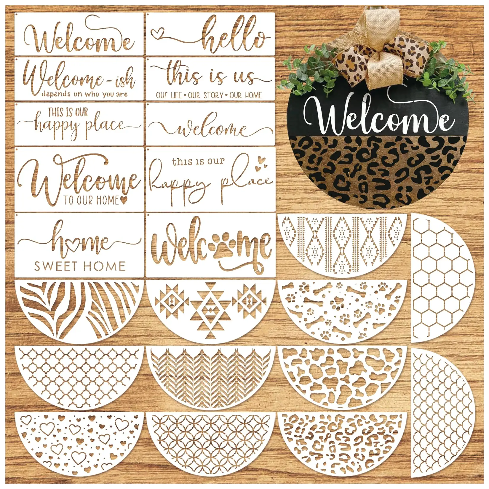 22-pcs-conjunto-de-estencil-de-sinal-de-boas-vindas-118-polegada-porta-da-frente-redonda-sinal-pintura-modelos-para-diy-casa-varanda-decoracao