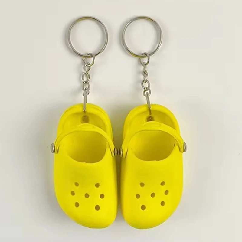 100Pcs Mini Croc Style Clog Keychain Travel Suitcase Hanging Pendant Decor