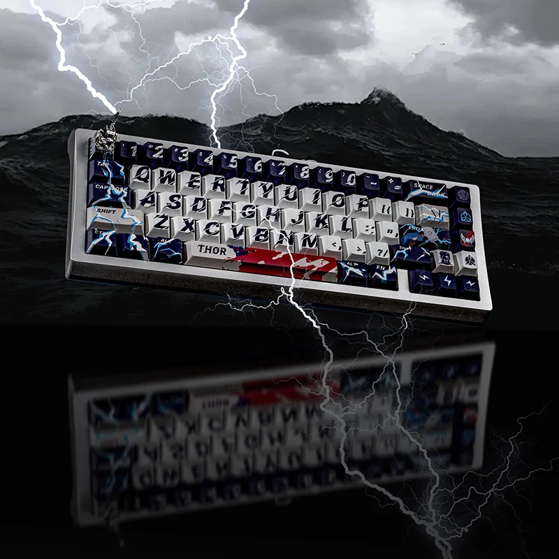 Imagem -02 - Sound of Thunder Theme Keycap Grupo Boné de Teclado Personalizado Personalizado Cherry Profile Gaming Keycap para Teclado Mecânico 142 Teclas