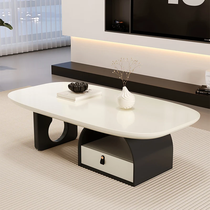 

European Modern Coffee Table Rectangle Hidden Storage Luxury Trendy Coffee Table Living Room With Storage Table Basse Furniture