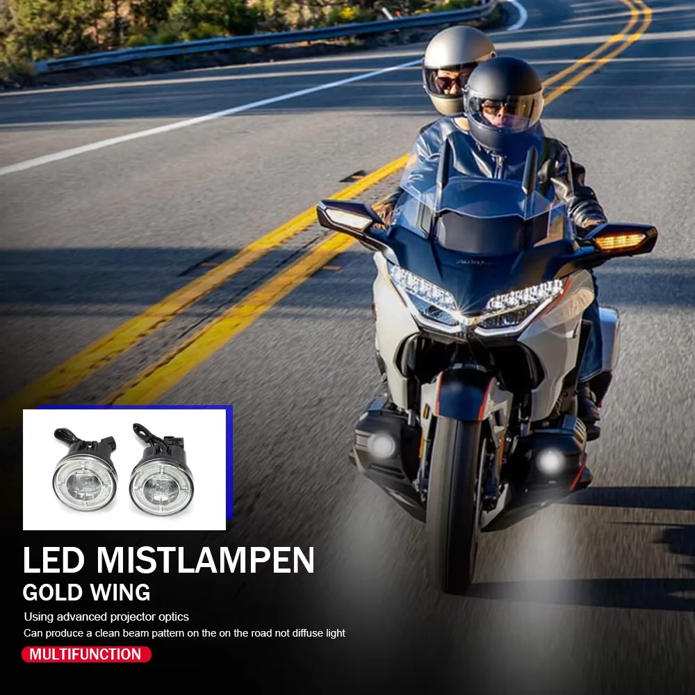 

For Honda Gold Wing GL 1800 GL1800 Tour DCT 2018 2019 2020 2021 NEW Motorcycle Pair LED Foglights Foglights W/ Attachment Kit